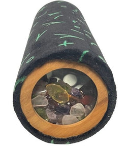 Enchanting Elegance: 8-Inch Velvet Kaleidoscope with Colorful Stone Chamber SMALL TEAR