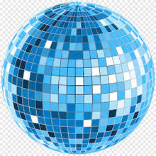 Two Inch Mirror Disco Ball Blue