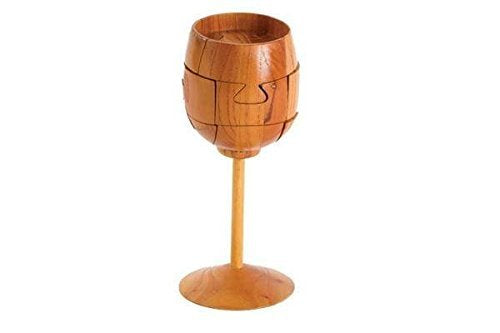 3D Wooden Wine Glass Puzzle