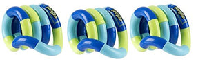 Set of 3 Loose Packed Tangle Jr. Original Classic Fidget Toys Green and Blue
