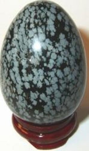 Egg Shaped Snowflake Obsidian