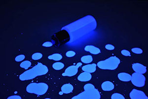 All Purpose Invisible Blue UV Blacklight Reactive Ink (2 Ounce Bottle)