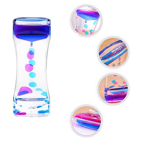 Liquid Motion Timer Bubble Sensory Tube Rectangular Sensory Relaxation Water Toy, Bubble Timer, Bubbler for Sensory Play, Fidget Toy, Children Activity, Desk Top ADHD Timer Adipose Stress Toy
