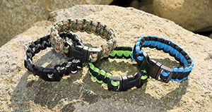 Paracord Survival Bracelet with Whistle 3 Pack