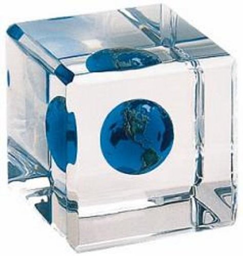 Earth Marble in a Cube