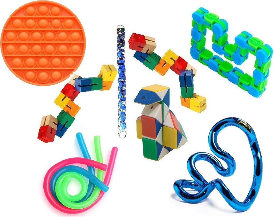 8 Stuks Siliconen Fidget Toys Sensorische Sticks - Anti-Stress Speelgoed Voor Kinderen En Volwassenen